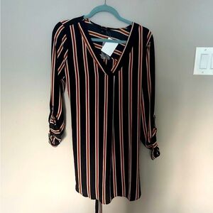 NWT Multi-color Striped Dress with belt